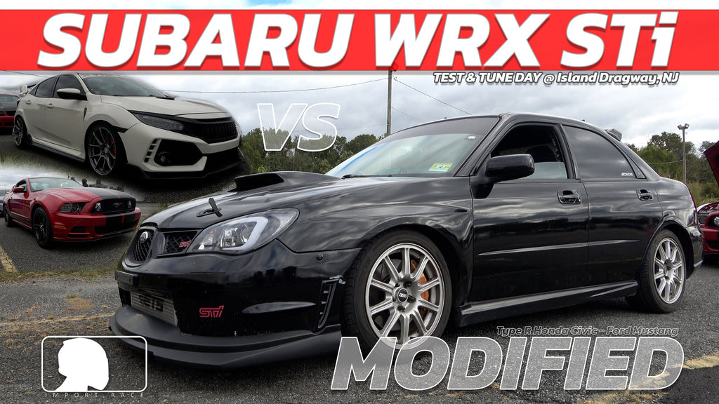 Subaru WRX STi vs Civic Type R vs Mustang Drag Racing