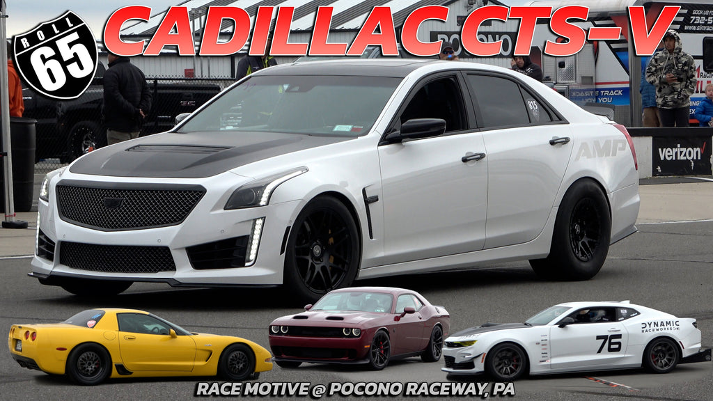 Cadillac CTS V vs Corvette Z06, Hellcat , Camaro & BMW Race Motive @ Pocono Raceway
