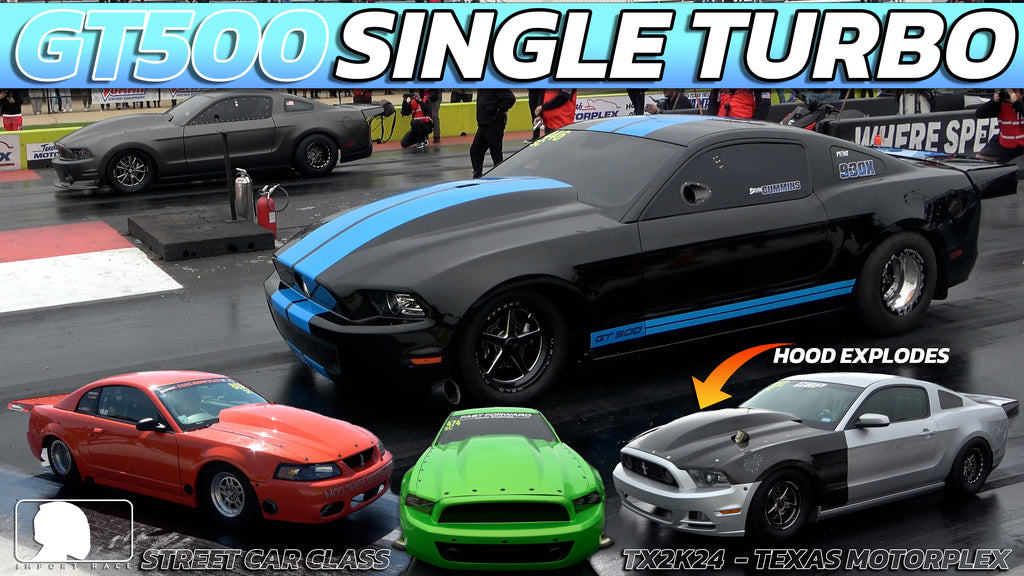 2700hp GT500 Single Turbo Mustang vs Mustangs @ TX2K24 Texas Motorplex