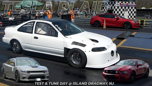 Tesla Plaid vs Civic, Mustang & Daytona Charger Drag racing @ Island dragway, NJ