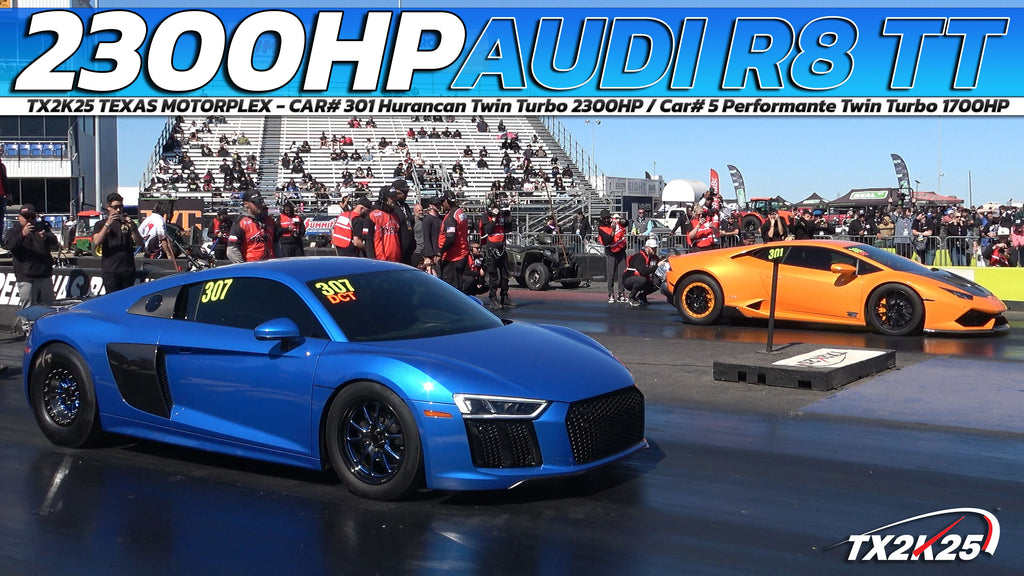2300HP Audi R8 TT vs. 2300HP Huracan TT vs. 1700HP Performante TT