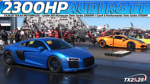 2300HP Audi R8 TT vs. 2300HP Huracan TT vs. 1700HP Performante TT