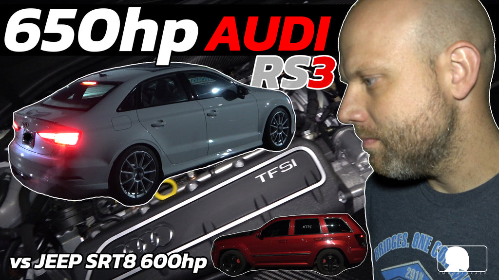 650hp AUDI RS3 vs 600hp JEEP SRT 8 supercharge