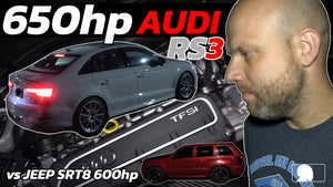 650hp AUDI RS3 vs 600hp JEEP SRT 8 supercharge