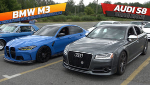 Island Dragway Showdown: BMW M3 vs. Audi S8 & Dodge Charger!