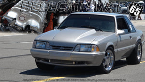 Hellcat-Swapped Foxbody vs. BMW M6: 65mph Roll Race at Pocono!