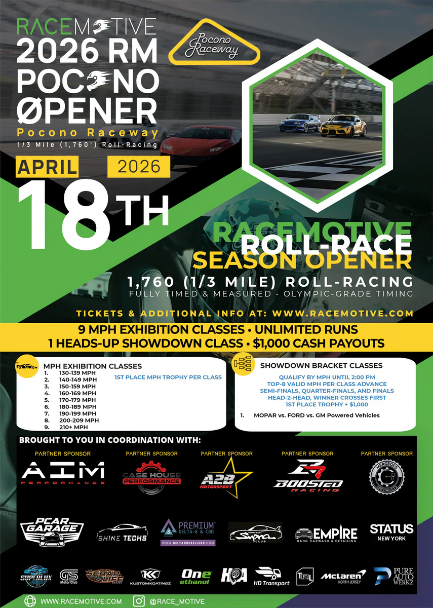 Pocono Raceway Poster RACE MOTIVE SATURDAY APRIL 18 - Pocono Raceway – IMPORT2RACE