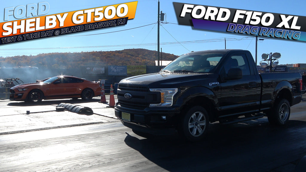 Shelby GT500 vs Ford F150 XL Drag Race @ Island dragway