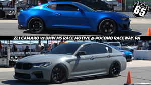 675hp BMW M5 vs 900hp ZL1 Camaro 65mph Roll Start Race Motive @ Pocono Raceway