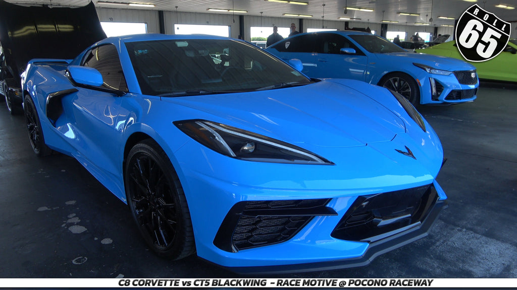 CT5 Blackwing vs C8 Corvette 65mph Roll Start @ Race Motive Pocono Raceway, PA