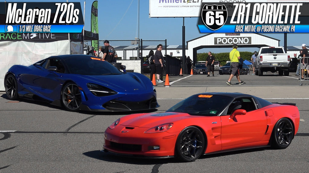 ZR1 Corvette vs 720s McLaren Rematch 65mph Roll Start Race @ Pocono Raceway