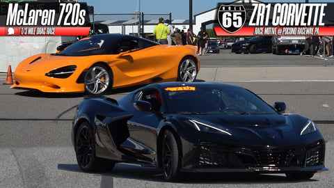 2025 ZR1 CORVETTE vs. McLAREN 720S (750S) | 65 mph Roll Race, 1/3 Mile at Race Motive Pocono