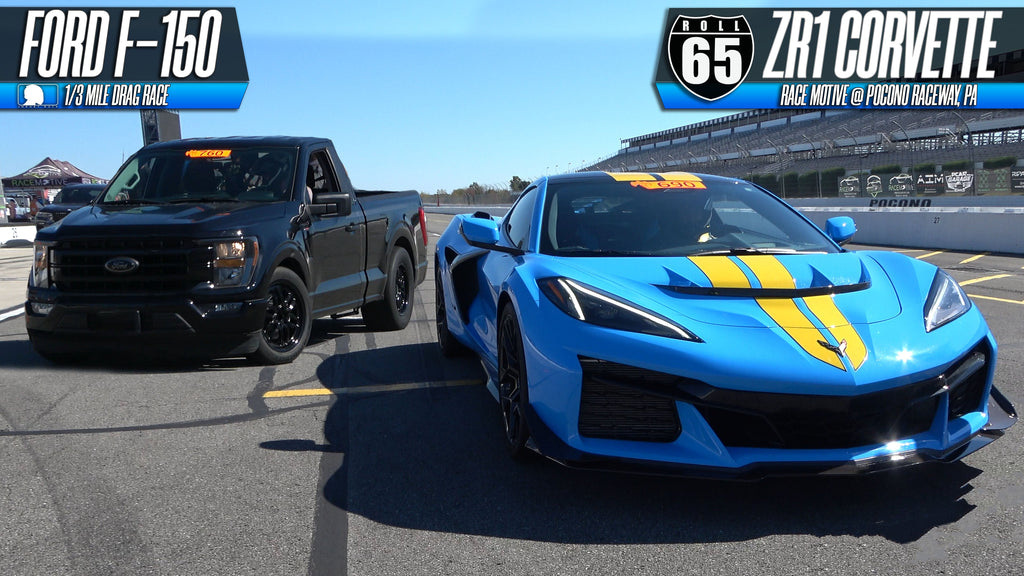 2025 ZR1 Corvette vs Ford F150 65mph Roll Start Race Motive @ Pocono Raceway, PA
