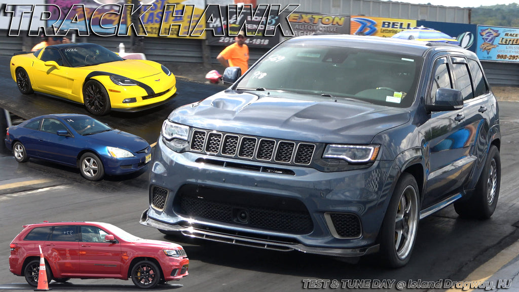 Track Hawk vs Corvette, Honda Accord & Track Hawk Drag racing @ island dragway